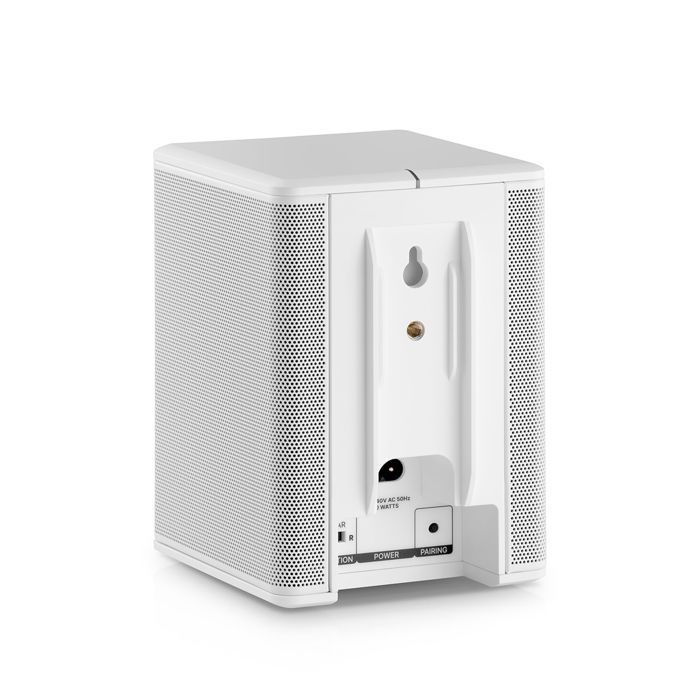 Enceintes Bibliothèque Teufel Stereo M 2 – Actives, Bluetooth, WiFi – 2 X 100 W – Boîtier Bois FSC – Blanc – Streaming Haute Qualité