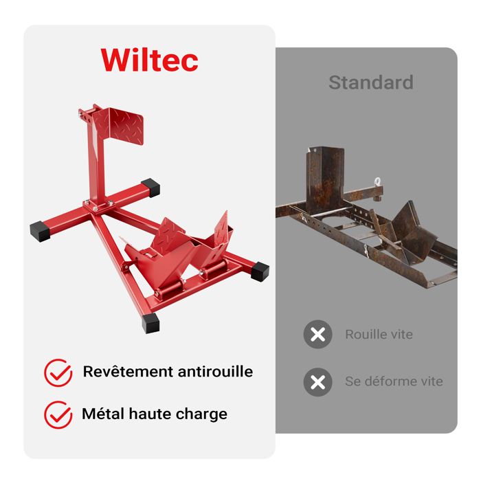 LZQ Support à Bascule Avant Moto - Pince Roue Avant Réglable 8-24 Pouces Pour Entretien Et Transport
