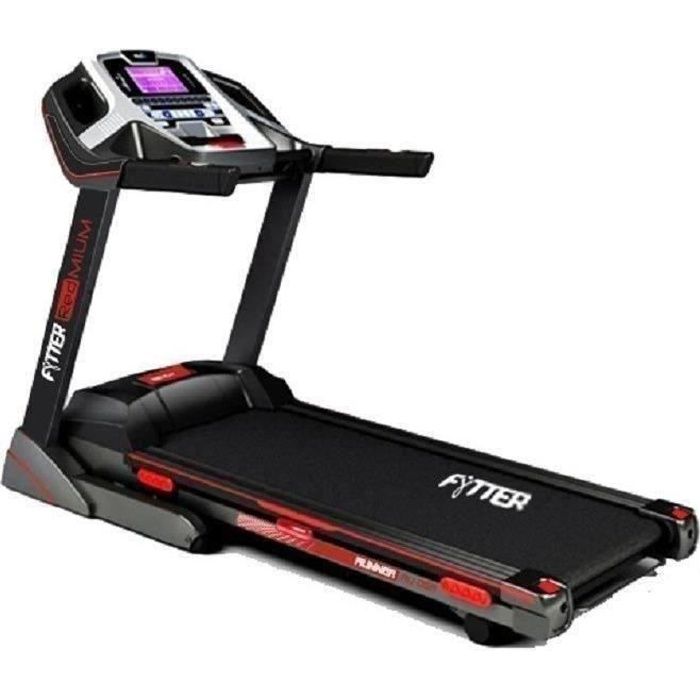 FYTTER Tapis de course pliable RU-06R - 3 CV, 18 km/h, 15 niveaux d'inclinaison, MP3, USB, écran LCD et système de montage rapide.