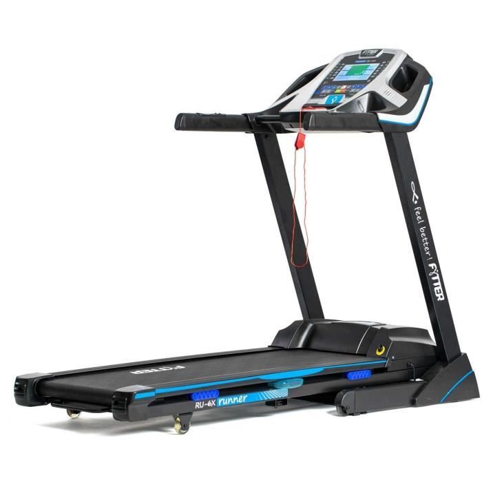 Tapis de course pliable - 15 niveaux d'inclinaison - 3 CV - 18 km/h - FYTTER RU-6X