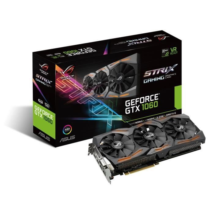 Asus Carte graphique GeForce® GTX 1060 STRIX 6G GAMING 06Go GDDR5