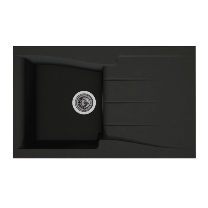 STRADOUR  Evier Luna 81x50 cm - Noir