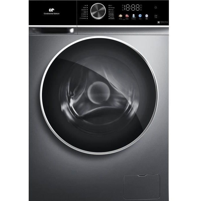 Lave linge séchant CONTINENTAL EDISON CELS106S 10kg / 6kg Moteur induction directe 60 cm 1200 trsmin