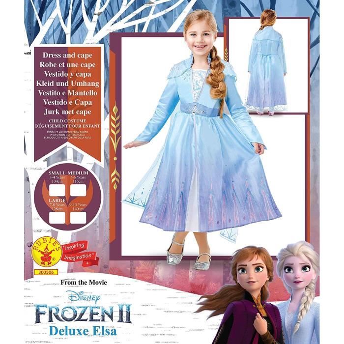 Déguisement Disney La Reine des Neiges 2 Elsa 7-9 ans - Déguisement enfant  - Achat & prix