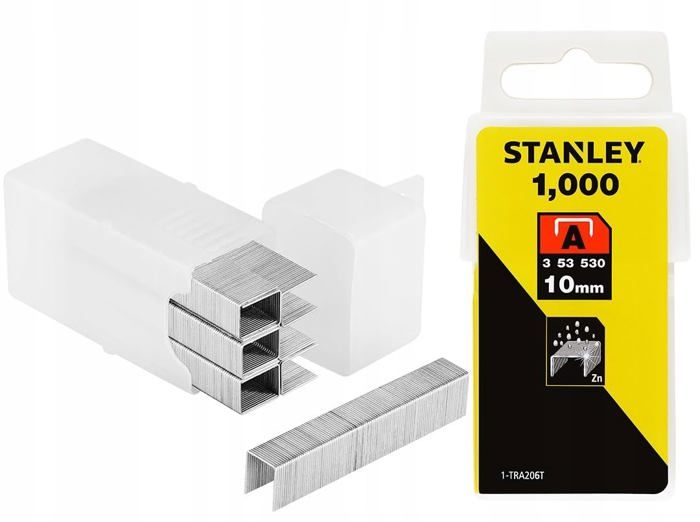 Agrafes type A 10 mm boîte de 1000 STANLEY 1 TRA206T
