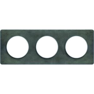 Plaque 3 Postes Schneider Odace - Entraxe 71mm, Référence S520706, Neuve