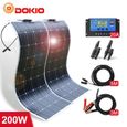 Dokio – panneaux solaires flexibles 18V/16V, 200W pour camping-car/voiture/maison-0