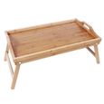 Plateau petit déjeuner Table de lit en bambou pour repas 50 x 30 cm 539-0