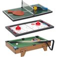 Table Multi Jeux 3 en 1 - Jeu de Air Hockey , Mini Billard et Ping Pong | Coffret pour toute la Famille - Les Jeux de votre Enfance-0