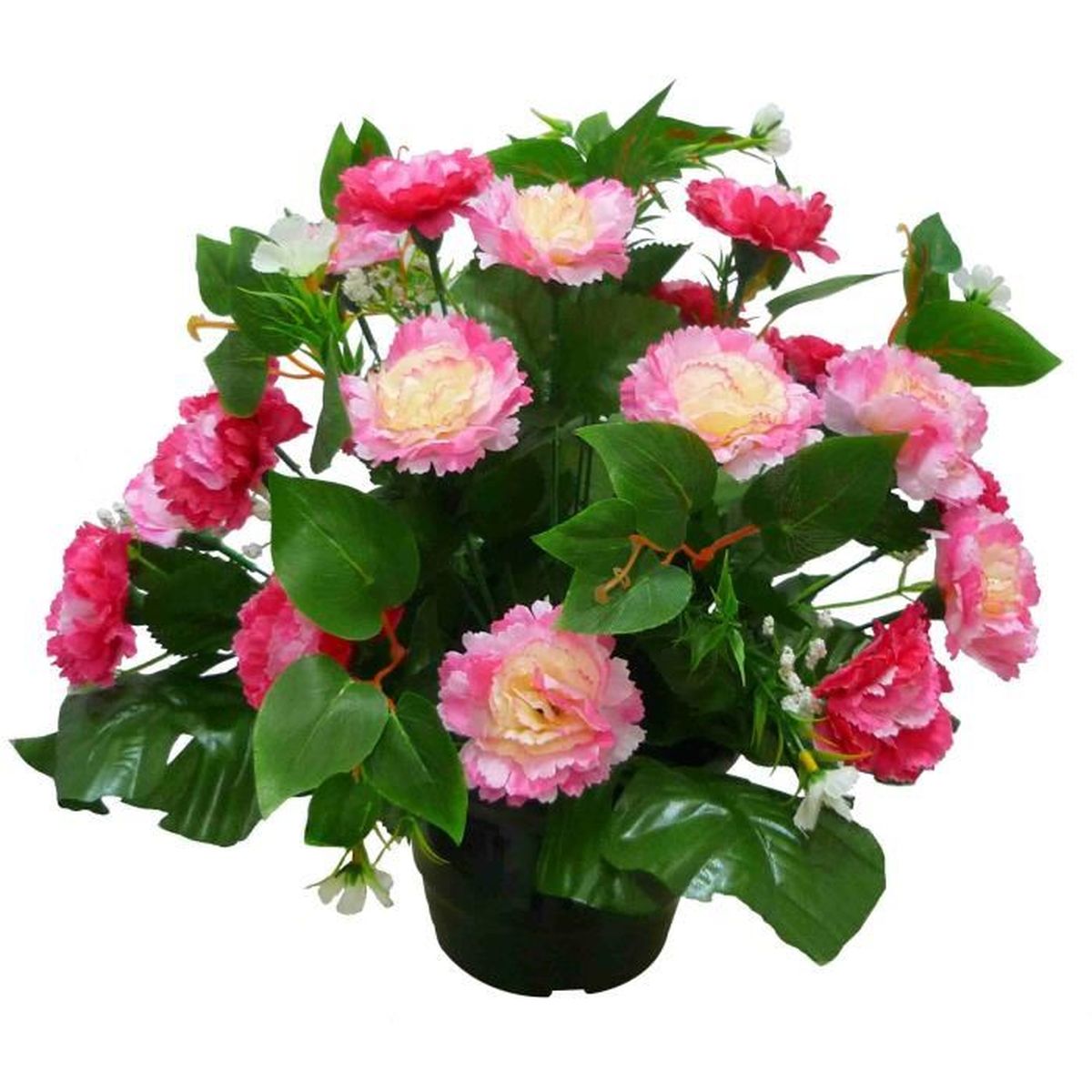 Couronne Funéraire Artificielle Rouge - 33x33cm - Fleurs En Soie Réalistes - Pour Cimetière, Tombe, Décoration Extérieure