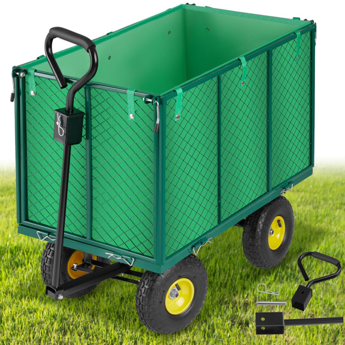 Tectake Chariot De Jardin Bache Charge Maximum 544 Kg Vert Achat Vente Brouette Chariot Jardin 400705 Cdiscount