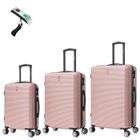 CELIMS FRANCE Set de Valise 3 Pièces | Valise CELIMS Week-end | Cabine + Moyenne + Grande | Roues 360 | Cadenas | Rose Gold