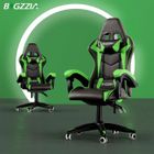 BIGZZIA Fauteuil de Bureau - Chaise Gaming - Siège de Bureau Réglable Gaming Racing - avec coussin et dossier inclinable Vert