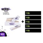 JASS PAPER Lot De 10 Carnets De Feuilles À Rouler Longues 5 #Def Papelard® Edition King Size Slim + 5 Jass Slim Black Edition