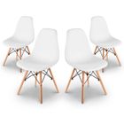 Mc Haus · Sena Blanche x4 · Lot 4 chaises blanches pour la salle à manger, le salon, le bureau ou la terrasse. Design nordique.