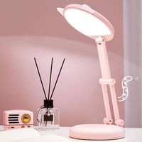 Lampe de bureau LED pour enfants filles oreilles de chat rose veilleuse réglable