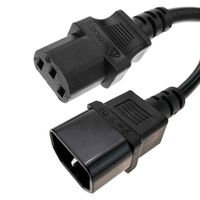 CableMarkt - Câble d'alimentation IEC-60320 C13 femelle vers C14 mâle 1 mètre