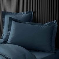 Taie d'oreiller rectangle 50x70 cm - Percale 100% coton - Bleu nuit