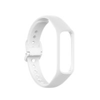 Bracelet de montre intelligent en silicone de remplacement pour Samsung Galaxy Fit E R375 - Blanc