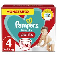 PAMPERS Baby-Dry Pants Taille 4 , 9-15kg, 160 Couc