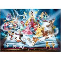 Puzzle Adulte Les Heros Disney Et Le Livre de contes - 1500 Pieces - 101 Dalmatiens - Roi lion - Livre de la jungle - Bambi - La P
