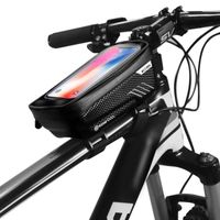 Sacoche Vélo Téléphone (4.7"-6.0") étanche écran Tactile Pochette Rangement Bicyclette Guidon Avant Support Cadre Smartphone de Vélo