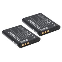 EXTENSILO 2x Batteries remplacement pour Toshiba PX1686 pour appareil photo, reflex numérique (700mAh, 3,7V, Li-ion) 