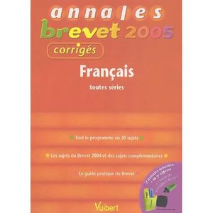 AUTRES LIVRES Annales Du Brevet T.7 Français 3eme; toutes series