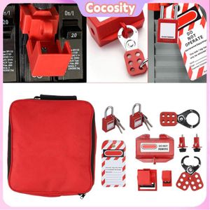 Ensemble Verrouillage Disjoncteur Universel - Nylon Renforcé - Pour Sécurité Électrique - Cadenas Inclus