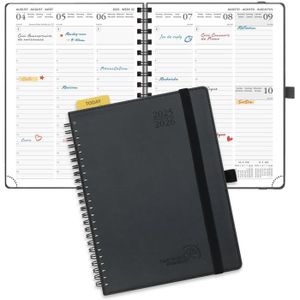 Agenda Semainier Exdi Orphée 16x16cm - Couverture Noire - Janvier à Décembre 2024