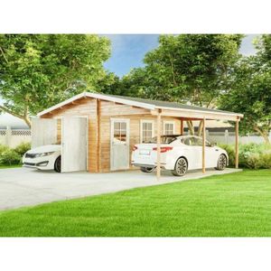 Garage bois 15,97 m² - Hauteur 270-Garages et Abris auto bois- Cour