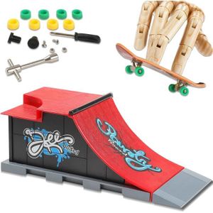 FINGER SKATE - BIKE  Finger Skateboard Rampe Set, Mini Finger Skate Park Kit, Rampes de Skatepark, Skate Park Kit Rampe de Touche avec DIY Mini Finger B