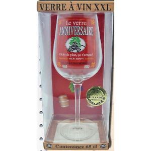 Verre à vin Verre à Vin Geant 25 cm 65 cl le Verre de l'Anniversaire 