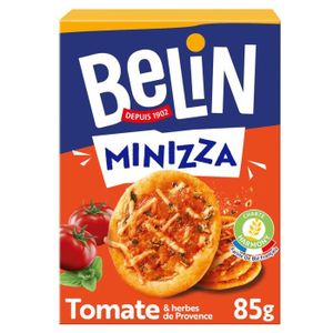 TUILES & TORTILLAS LOT DE 2 - BELIN - Minizza Biscuits apéritifs Crackers à la Tomate - boîte de 85 g