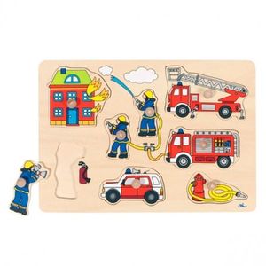 PUZZLE Puzzle à encastrements - GOKI - Pompiers - 8 pièce