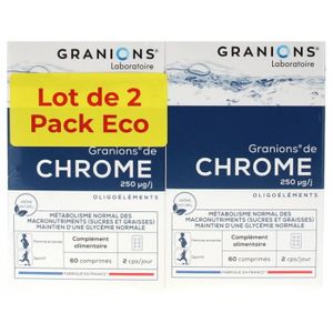 COMPLÉMENT EN MINÉRAUX Granions Chrome 250 µg Pack Éco Lot de 2