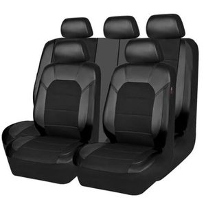 Housse De Siège Auto Universelle Imperméable Simili Cuir Noir - Référence TP471EPN, Neuf