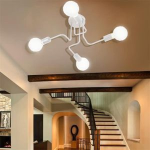 Plafonnier LED Lampe de salon noir or Lampe rétro Lampe de table, abat-jour grillagé métal rond, 1x E27 filament LED blanc chaud, DxH 40x34 cm