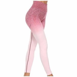 LEGGING TRESORS- Exercice de couleur dgrad pour femmes pour soulever les fesses pantalons de yoga serrs taille haute x2896 rouge