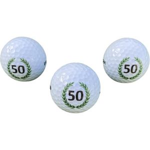 BALLE DE GOLF Lot de 3 balles de Golf Anniire 50 avec Motif Happ