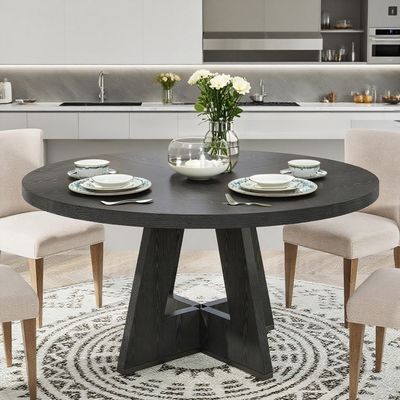 Table Ronde 120cm Noire Martha - Table