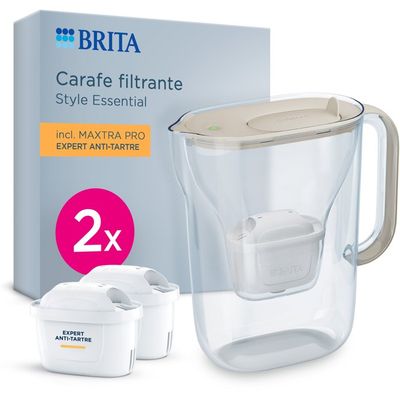 Réduction Calcaire Carafe Filtrante BRITA Aluna Bleue - 1 Filtre MAXTRA Inclus - Et Chlore - Sans BPA Eau Robinet Pure
