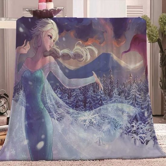Couverture Polaire Noël 3D 150x200 Cm - Motif Neige Hiver - Microfibre Chaude Pour Canapé Ou Lit