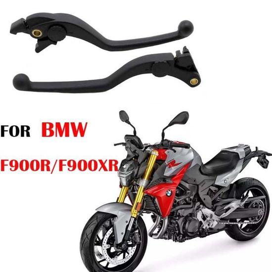 Leviers Frein & Embrayage PaCsci Pour BMW F750GS / F850GS / F900R / F900XR – Aluminium Noir Long – Ambidextre 2018-2022