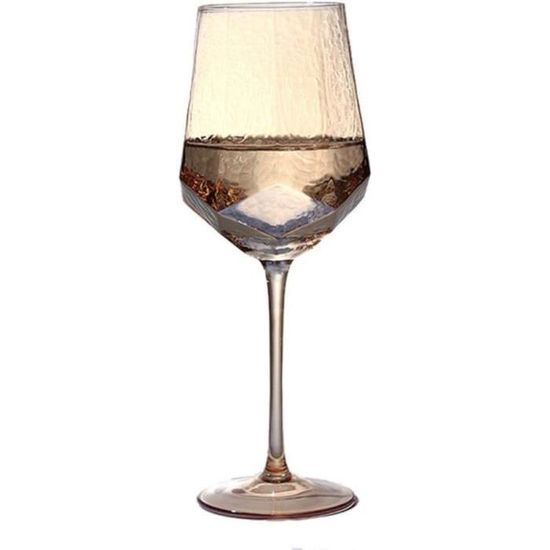 Lot De 2 Verres à Vin Rouge Cristal Sans Plomb DIAMANTE – Style Vintage Élégant 240 Ml