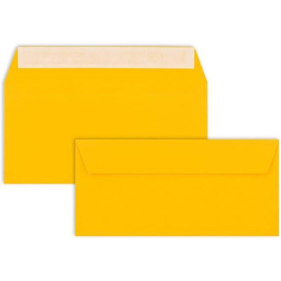 Lot De 50 Enveloppes DIN Long Violet 11x22 Cm - 110g/m² Adhésives Qualité Premium FarbenFroh