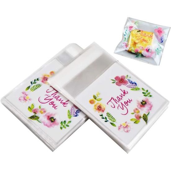 S Transparent 400 Sacs De Bonbons Sacs De Cellophane Transparent Auto-adhésif Sacs De Bonbons De Friandises Sachet Biscuit