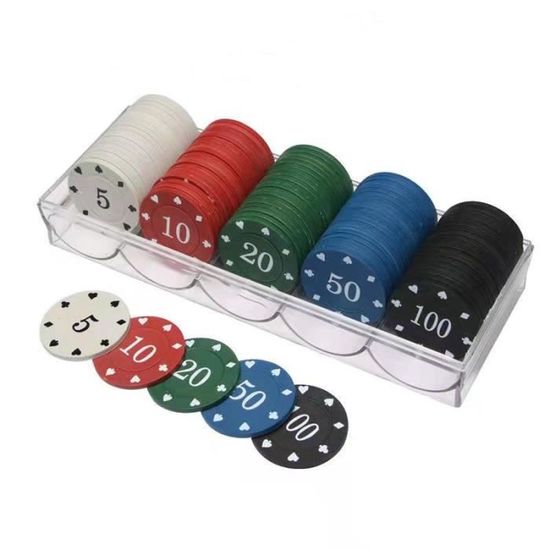 Acheter 100 pièces 25Mm jetons de Poker comptent jetons de Bingo cartes de  jeu de Bingo en plastique pour les jeux
