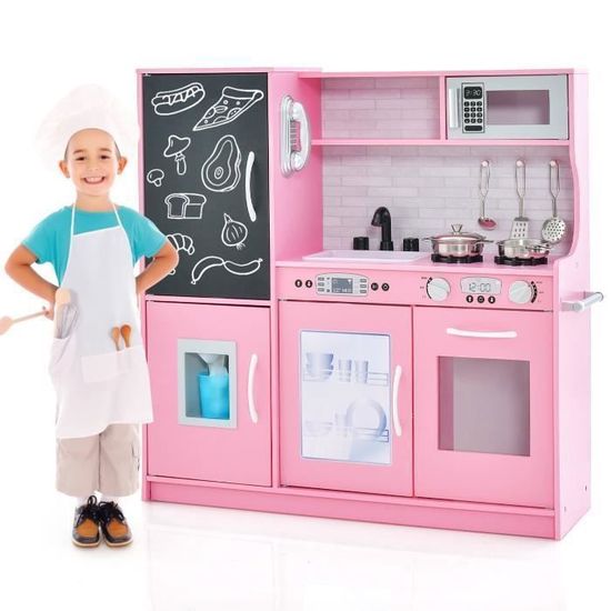 Cuisine Enfant, Cuisine en Bois Enfant avec Sons et Lumières Réalistes Cuisine Enfant, Cuisine en Bois Enfant avec Sons et Lumières Réalistes