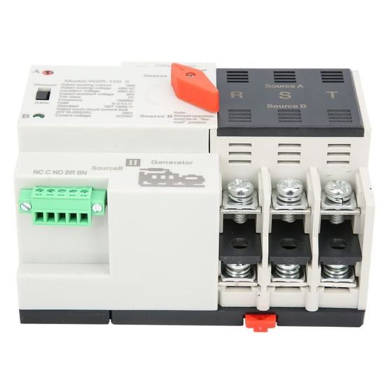 Commutateur De Transfert Automatique ATS 2P 20A-100A - Pour Basculement Secteur/énergie Solaire/UPS